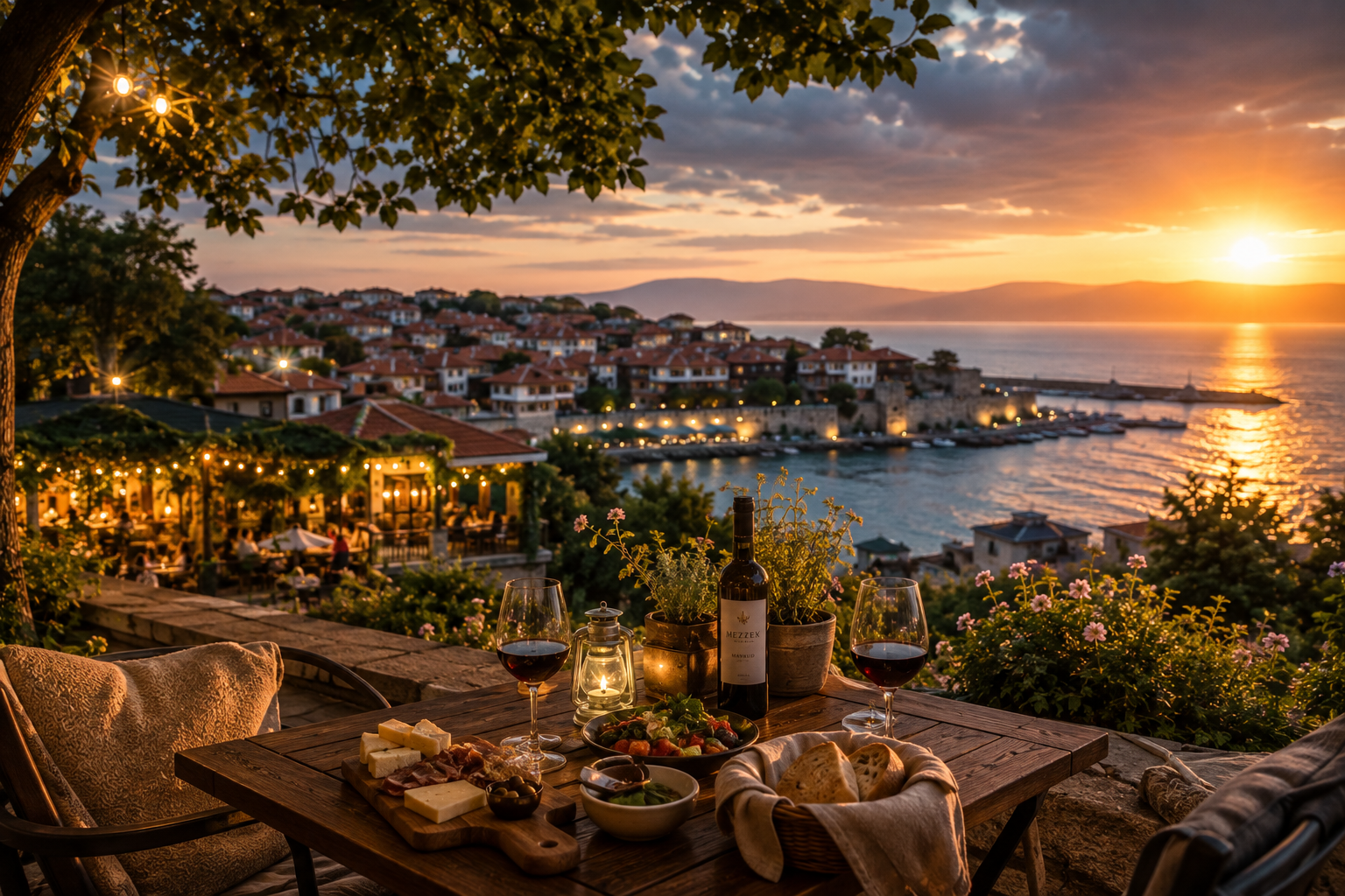 Lifestyle in Bulgaria – food, wine and summer evening by the Black Sea