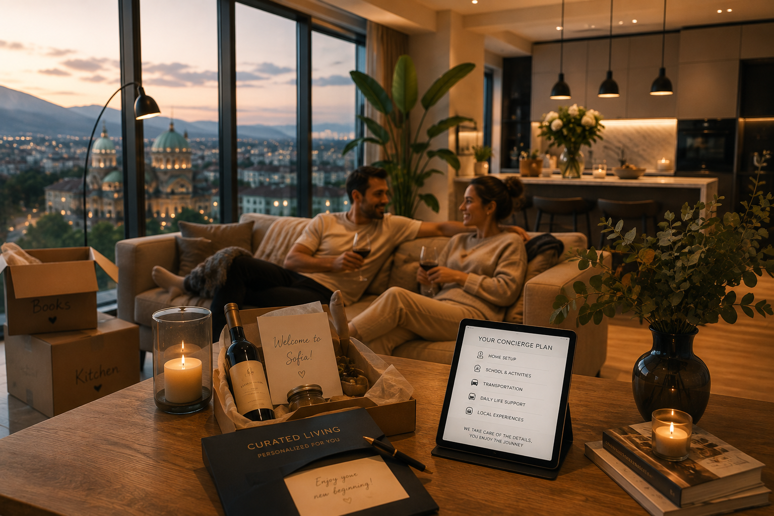 Concierge relocation support for employees and their families moving into a new home