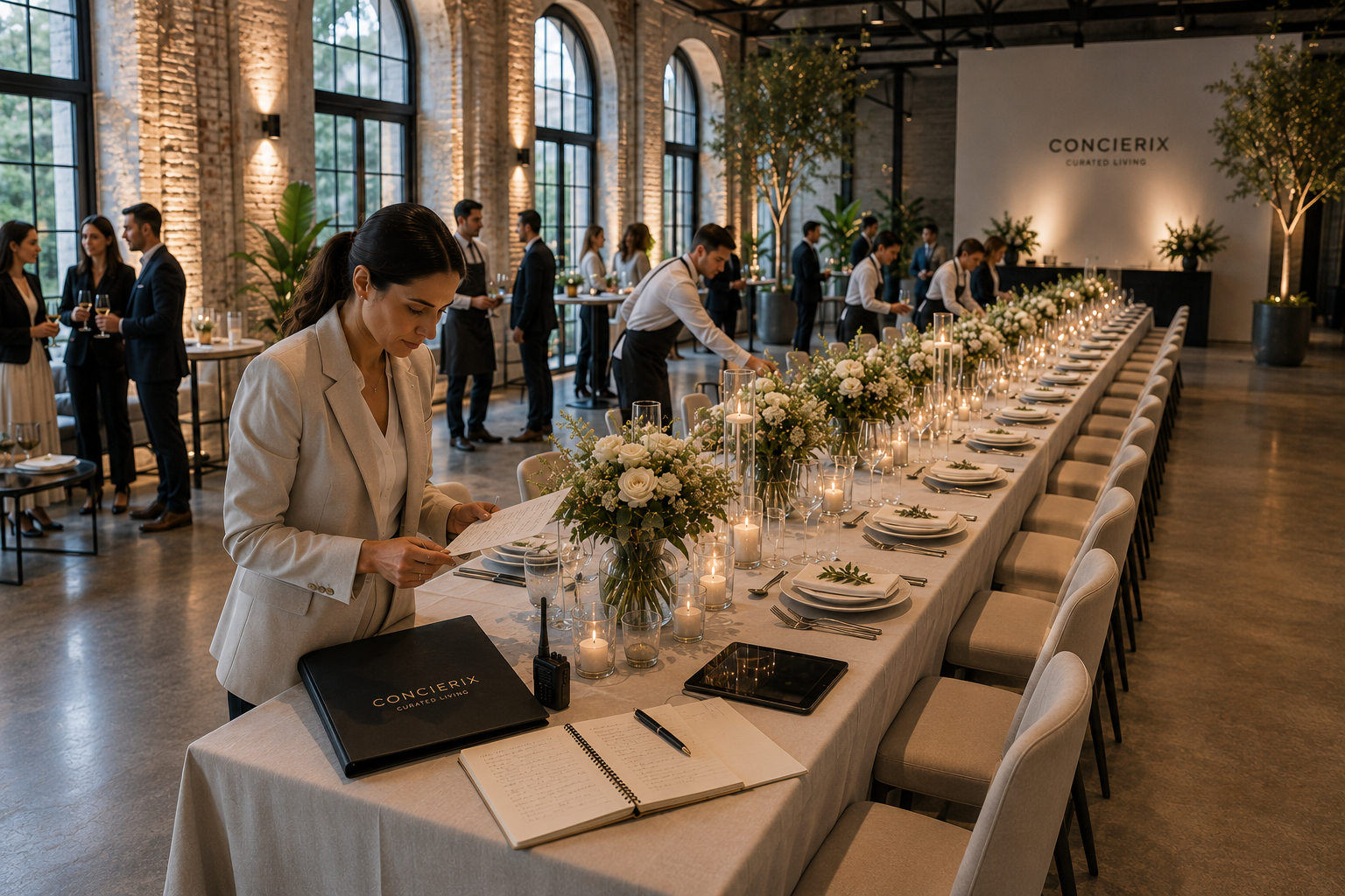 Corporate concierge service for planning and coordinating business events and guest dinners – Concierix