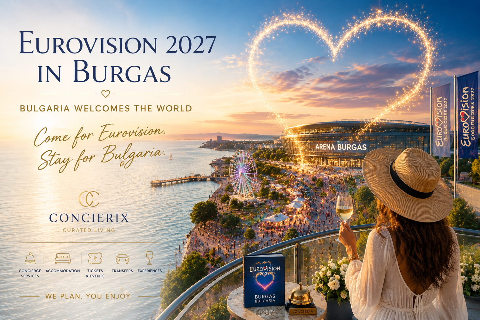 Eurovision 2027 in Burgas – Concierix arranging accommodation, transfers and personalized travel experiences in Bulgaria